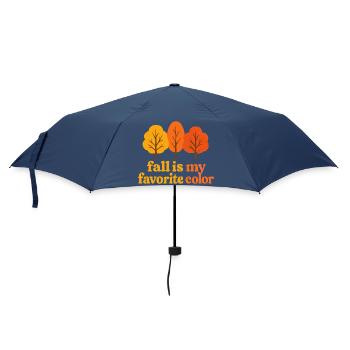 Der Herbst ist meine Lieblingsfarbe Herbstliebhabe - Regenschirm (klein) - Navy - Vorne