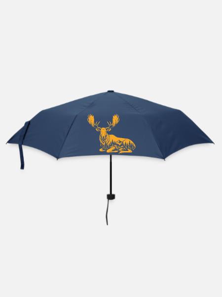 Elch - Regenschirm (klein) - Navy