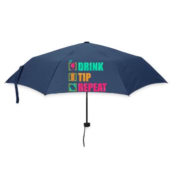 Kellner Barkeeper Ober Bar Bartender barchef - Regenschirm (klein) - Navy - Vorne
