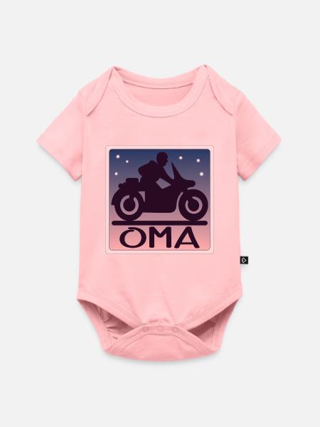 MOTORRAD OMA GROßMAMA - Baby Premium Kurzarmbody - Rosa