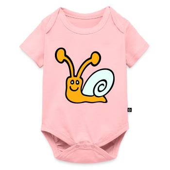 Snail Shell Cute Cute Happy Cool - Baby Premium short-sleeve bodysuit - rose - Front