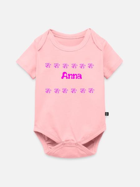Anna Floral Bubble - Baby Premium Kurzarmbody - Rosa