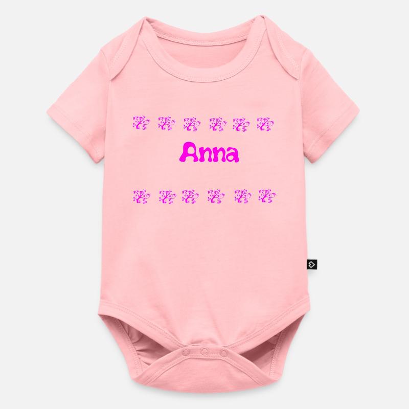 Anna Florale Bubble - Body à manches courtes Premium Bébé - rose