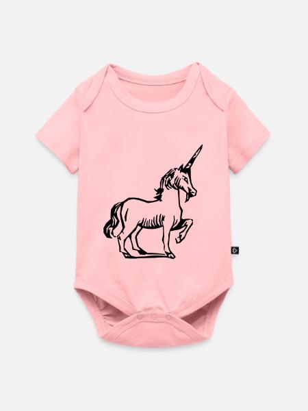 Mittelalterliches Einhorn - Baby Premium Kurzarmbody - Rosa