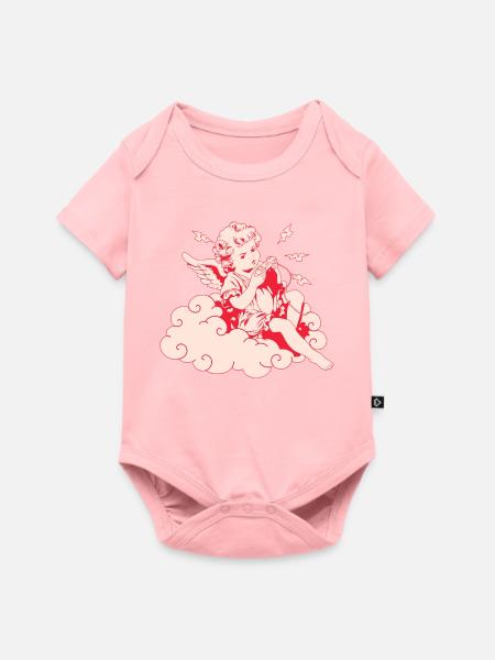 Wütender Gaming Cherub – Lag Blitze - Baby Premium Kurzarmbody - Rosa