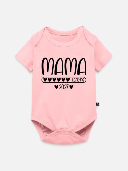 Mama 2027 loading - Baby Premium Kurzarmbody - Rosa