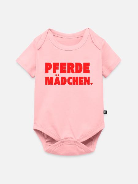 Pferdemädchen – Perfektes Geschenk für Pferdefans - Baby Premium Kurzarmbody - Rosa