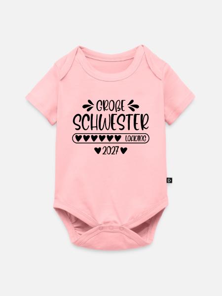 Große Schwester 2027 loading - Baby Premium Kurzarmbody - Rosa