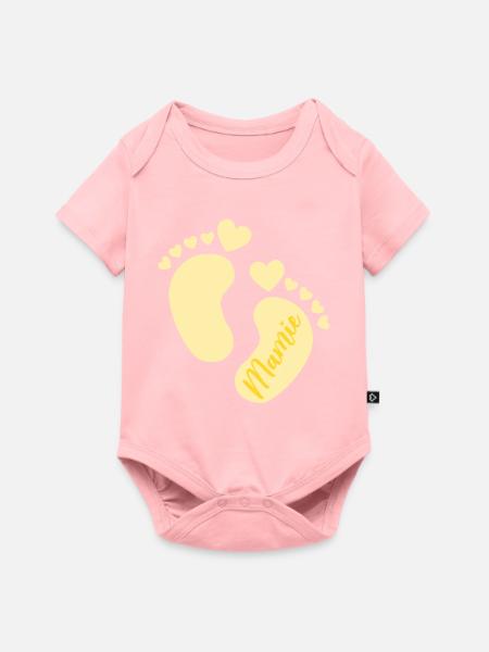 Baby Französische Oma - Baby Premium Kurzarmbody - Rosa