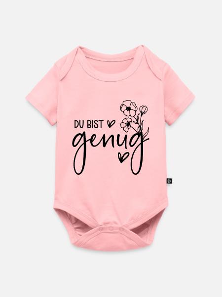Du bist genug  - Baby Premium Kurzarmbody - Rosa