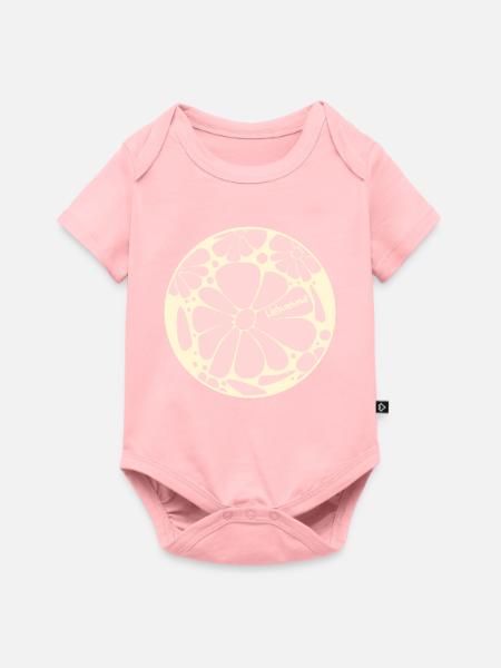 Blumen Danke Hebamme - Baby Premium Kurzarmbody - Rosa