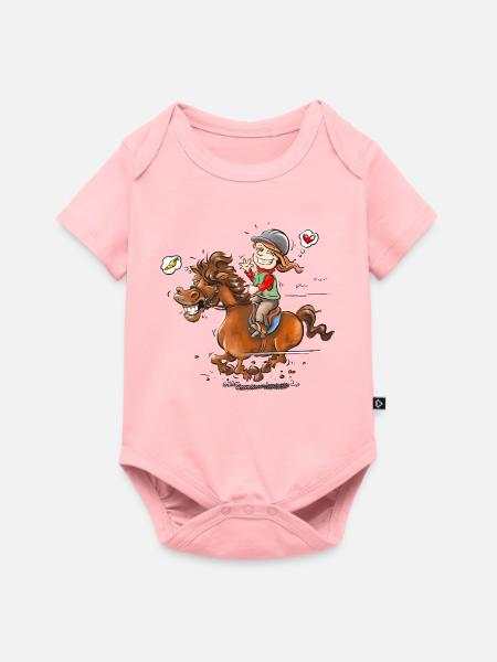 Pony Liebe - Baby Premium Kurzarmbody - Rosa