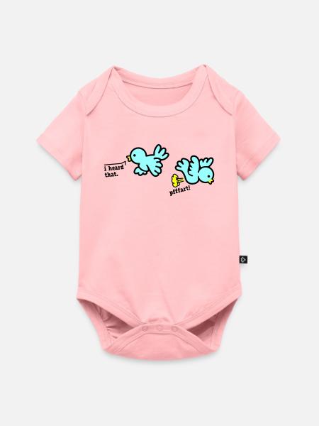when birds fart - Baby Premium Kurzarmbody - Rosa