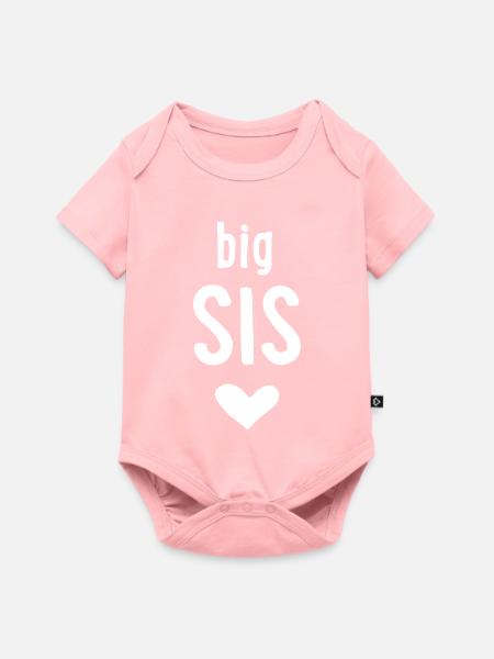 Big Sis - Baby Premium Kurzarmbody - Rosa