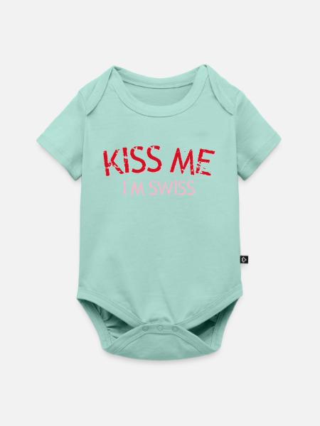 Küss mich Ich bin Schweizer - Baby Premium Kurzarmbody - Mint 