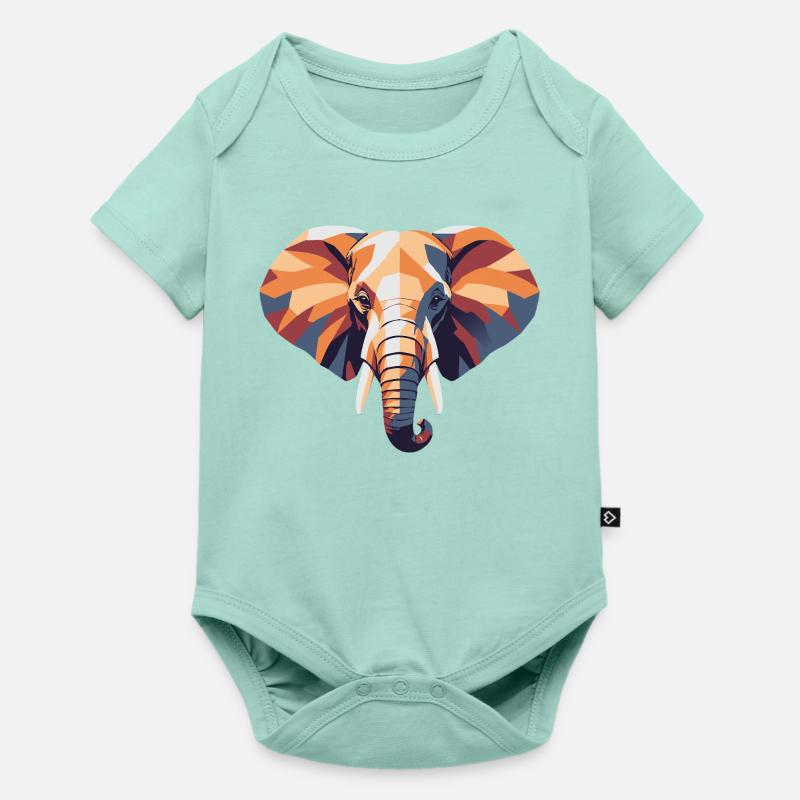 Elefant_farbe_poly - Body à manches courtes Premium Bébé - menthe 