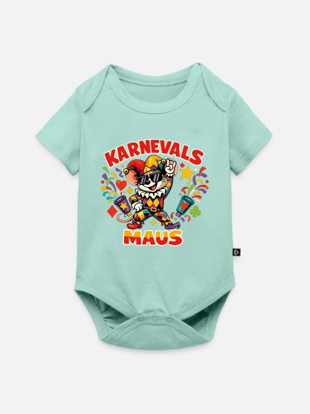 Karnevalsmaus Köln Fasching Lustig - Baby Premium Kurzarmbody - Mint 