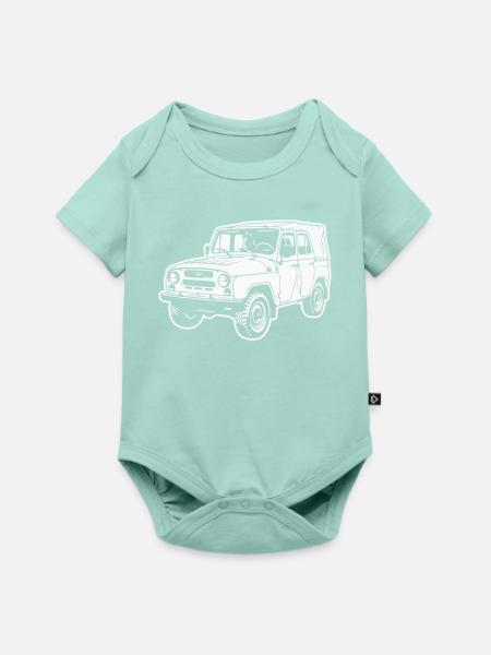 UAZ Geländefahrzeug (Differenzbild) - Baby Premium Kurzarmbody - Mint