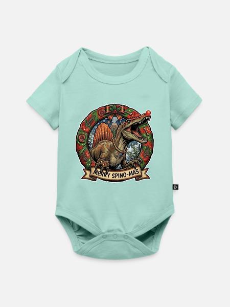 Spinosaurus Weihnachten - Baby Premium Kurzarmbody - Mint
