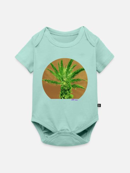 Grüne Palme - Baby Premium Kurzarmbody - Mint