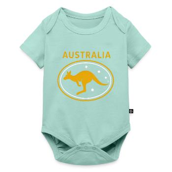 Australia - Australien - Down Under - Känguru - Baby Premium Kurzarmbody - Mint  - Vorne