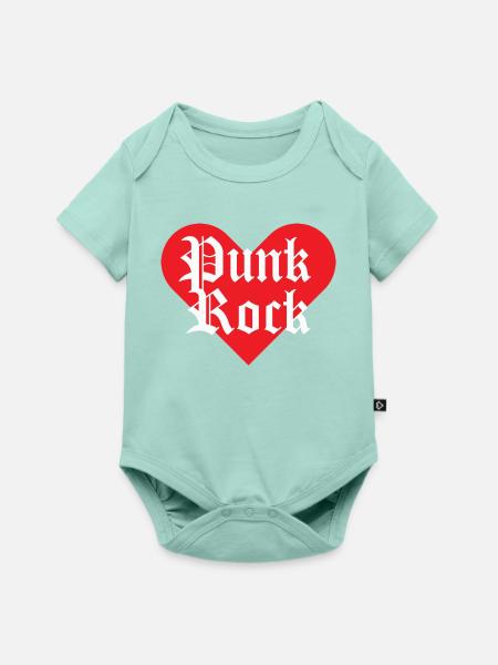 Punk Rock Herz - Baby Premium Kurzarmbody - Mint 