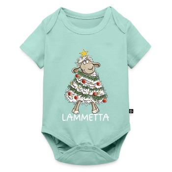 Lammetta Schaf I Weihnachten Lametta Wortspiel - Baby Premium Kurzarmbody - Mint  - Vorne