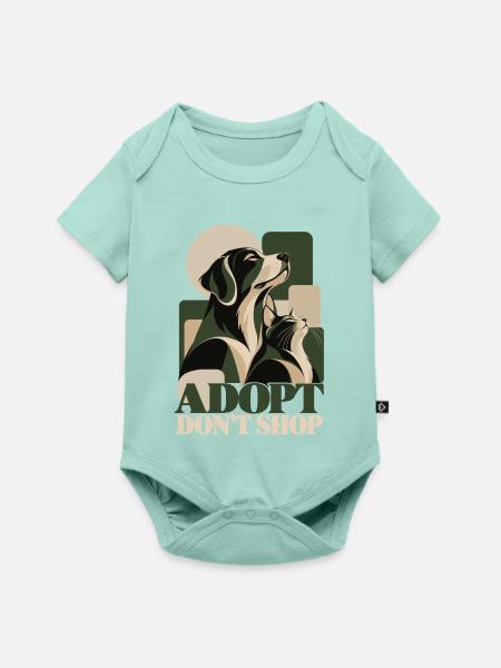 Adopt Don’t Shop Dog & Cat - Baby Premium Kurzarmbody - Mint