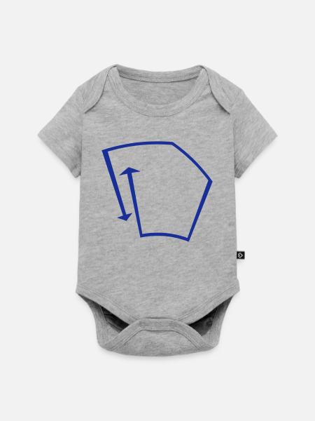 Pfeile blau Umweg - Baby Premium Kurzarmbody - Grau meliert