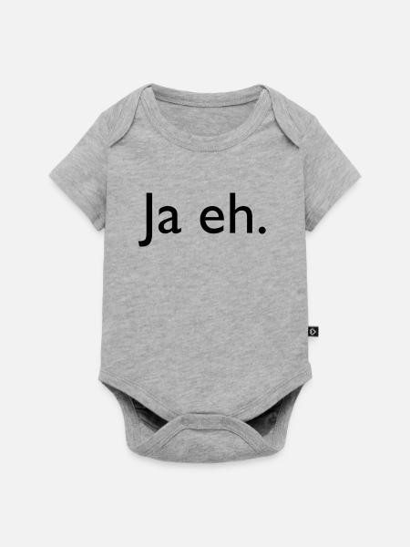 ja eh - Baby Premium Kurzarmbody - Grau meliert