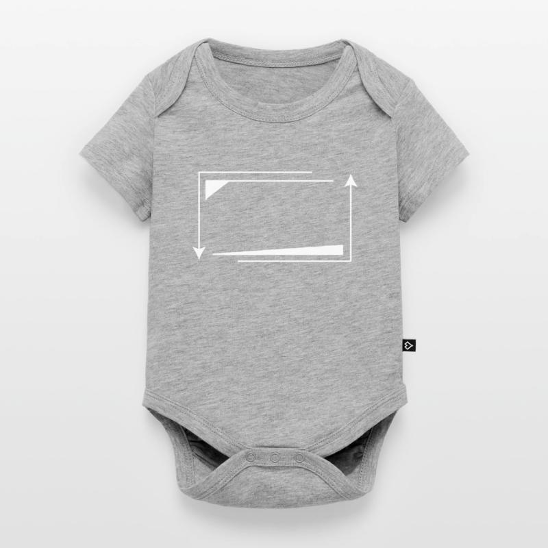 Arrow Frame White Rectangular Shape Decoration Baby Premium short-sleeve bodysuit