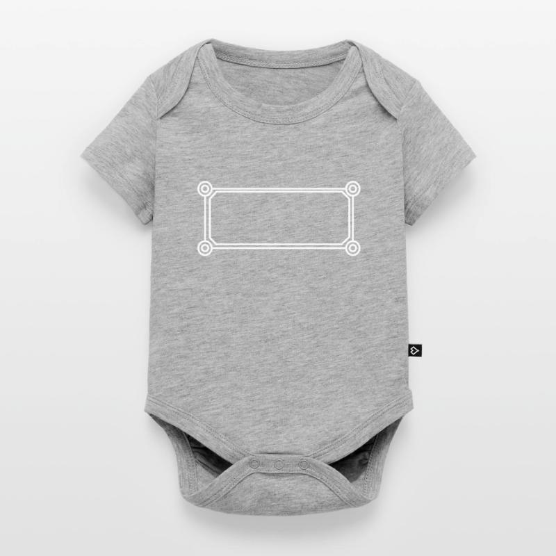 Rectangular frame white round corners Baby Premium short-sleeve bodysuit
