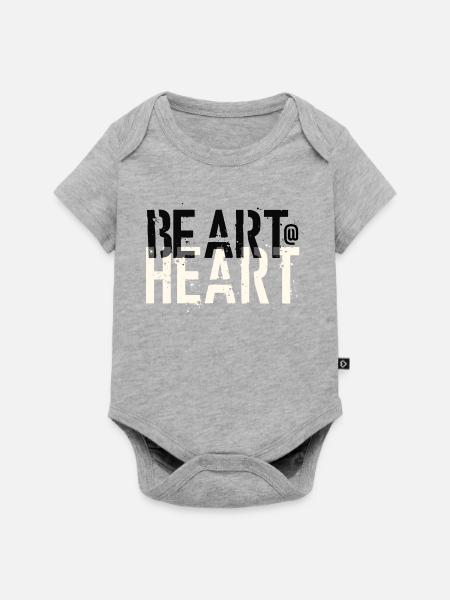 Be art at heart - Baby Premium Kurzarmbody - Grau meliert