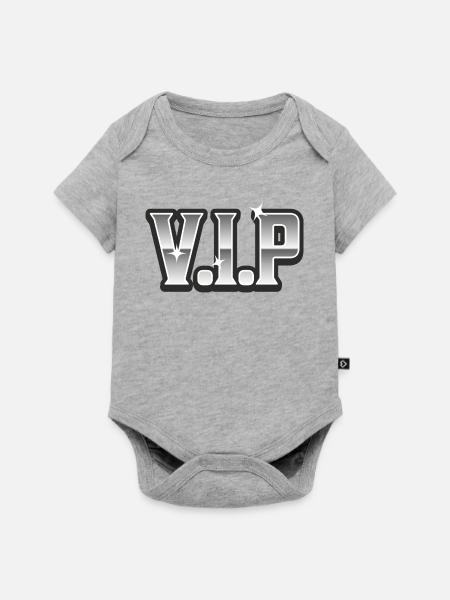VIP - Baby Premium Kurzarmbody - Grau meliert