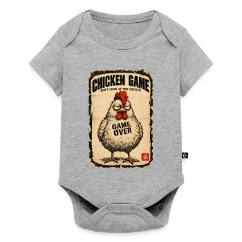  Chicken Game Don’t Look at the Chicken  - Baby Premium Kurzarmbody - Grau meliert - Vorne