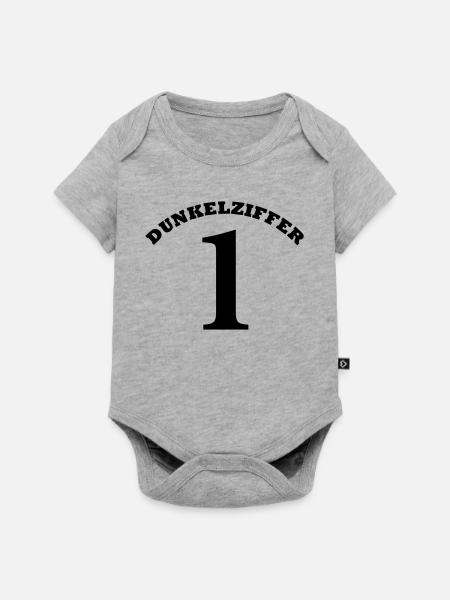 DUNKELZIFFER 1 - Baby Premium Kurzarmbody - Grau meliert