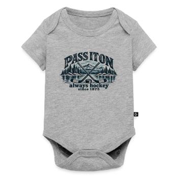 Eishockey Shirt Retro - Always Hockey - Baby Premium Kurzarmbody - Grau meliert - Vorne