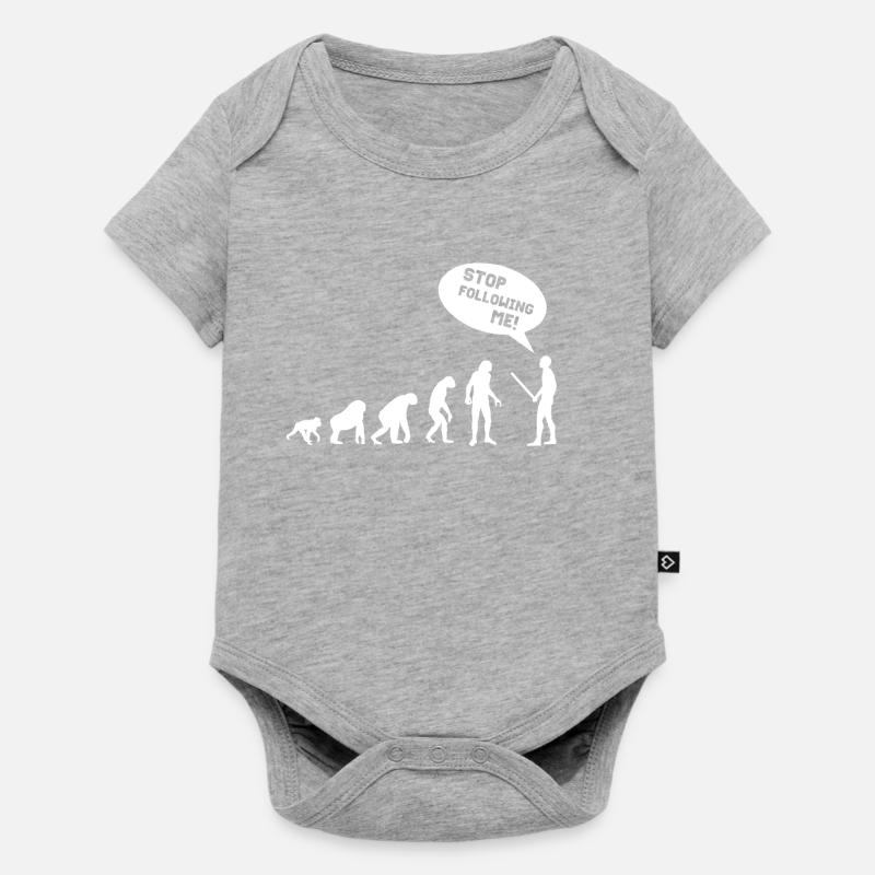 EVOLUTION - Baby Premium Kurzarmbody - Grau meliert