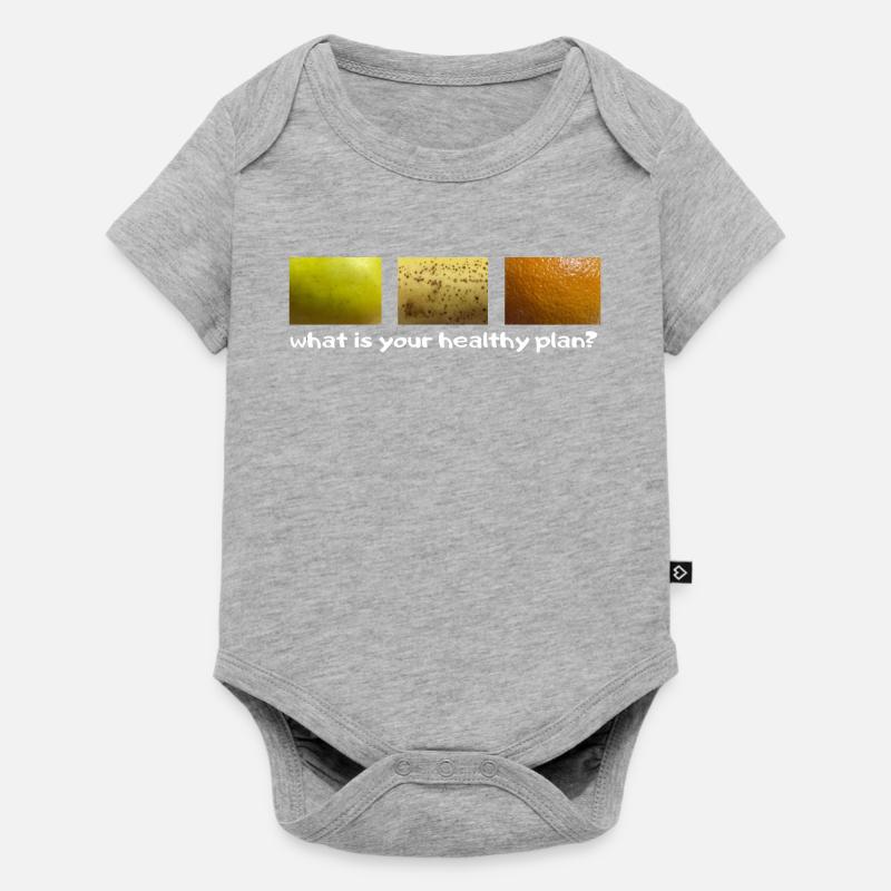 Gesunder Plan - Baby Premium Kurzarmbody - Grau meliert