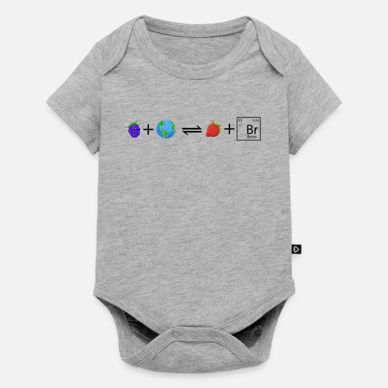 Équation de réaction Mûre + Terre à Brom - Body à manches courtes Premium Bébé - gris chiné