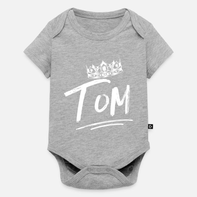 Tom - Body à manches courtes Premium Bébé - gris chiné