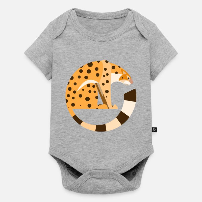 Léopard - Body à manches courtes Premium Bébé - gris chiné