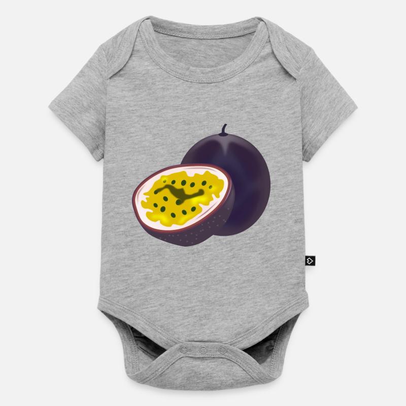 passionsfrucht maracuja passion fruit veggie obst - Baby Premium Kurzarmbody - Grau meliert