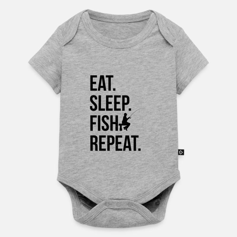 Pêche Pêche Pêche - Body à manches courtes Premium Bébé - gris chiné