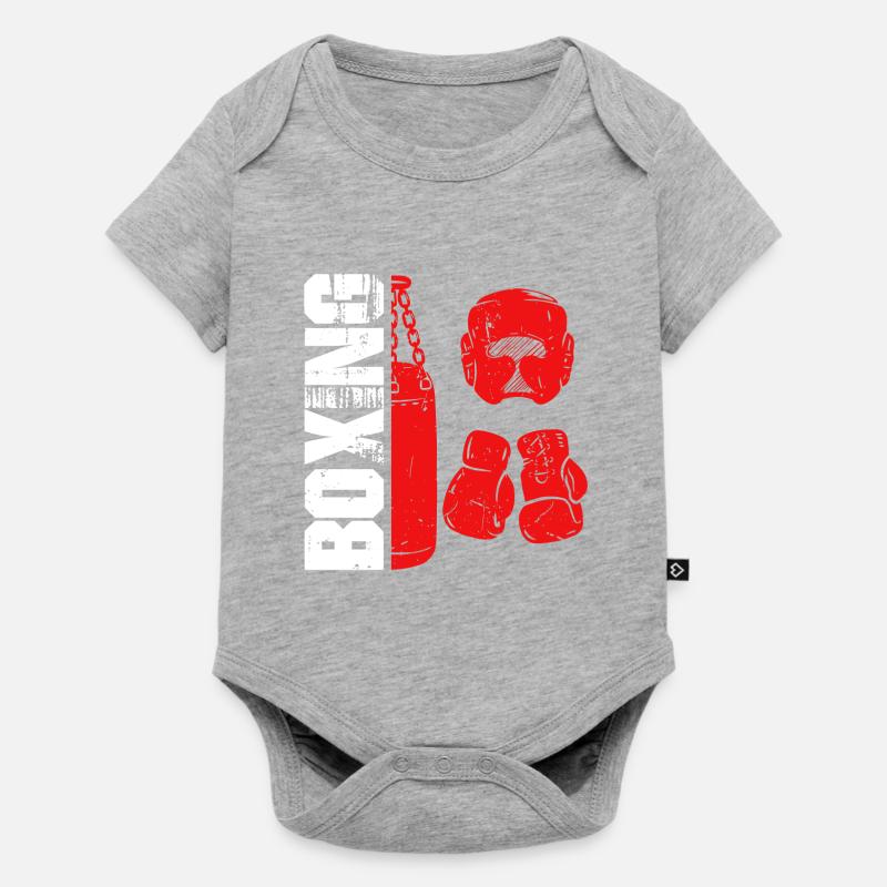 Boxe sport sparring hobby boxe gant sac de boxe - Body à manches courtes Premium Bébé - gris chiné