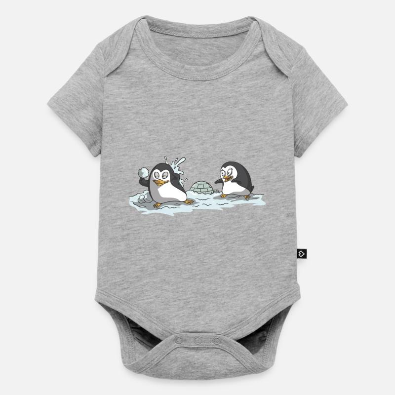 Idée cadeau boule de neige - Body à manches courtes Premium Bébé - gris chiné