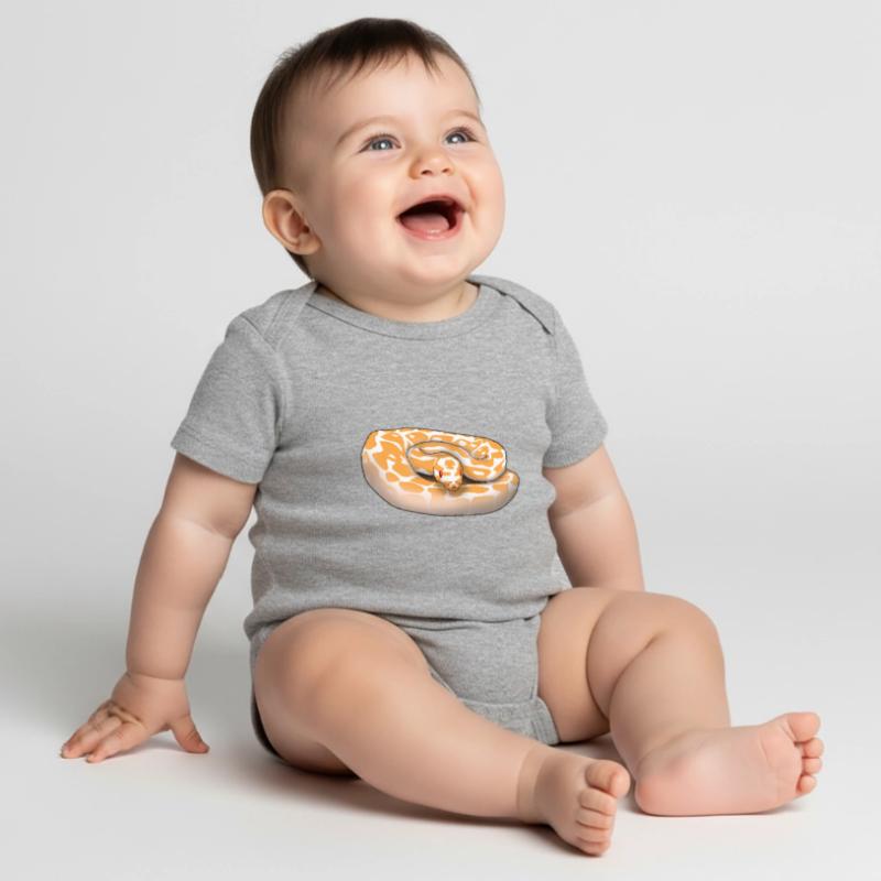 Lavender Albino Ball Python (Python regius) Schla Baby Premium short-sleeve bodysuit
