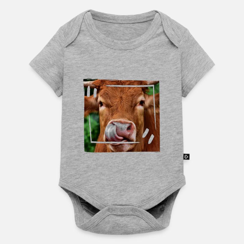 Beef - Baby Premium short-sleeve bodysuit - heather grey
