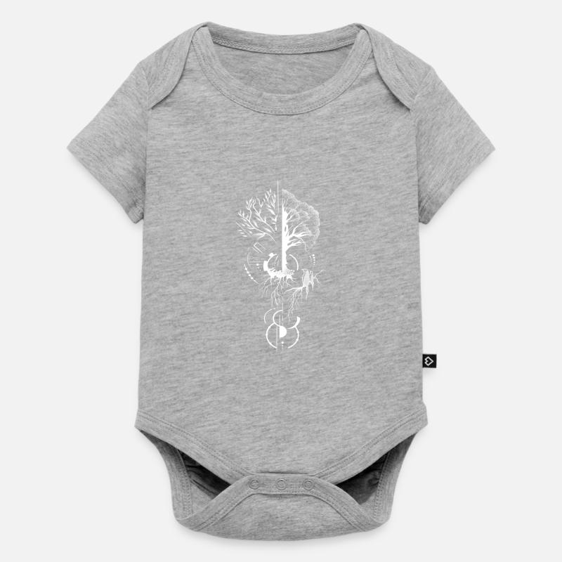 Dotwork art - Body à manches courtes Premium Bébé - gris chiné
