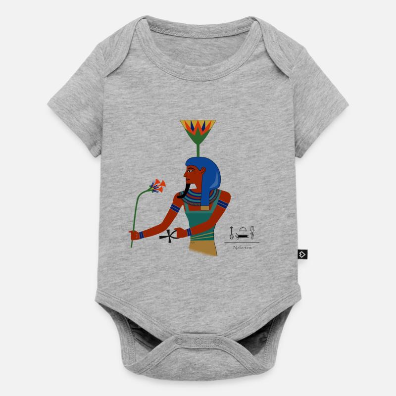 Nefertem I divinité égyptienne antique - Body à manches courtes Premium Bébé - gris chiné